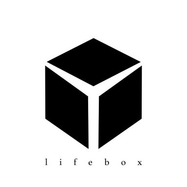 Logo de Lifebox, représentant un cube noir minimaliste.